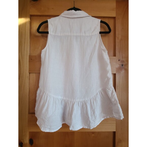 Catherine Malandrino 100% Linen Minimalist Tomato Girl Clean Girl Top Small S - Picture 4 of 6